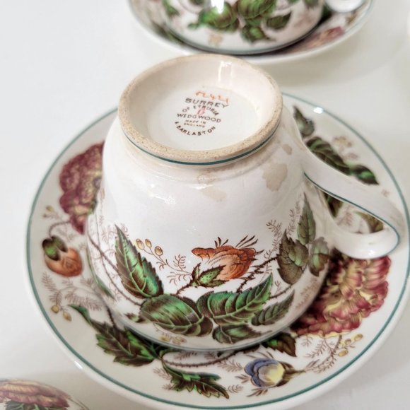Wedgewood Surrey of Etruria Cups and Saucers Eight Sets - Picture 10 of 13